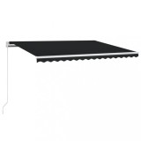 Cumpara ieftin Copertina retractabila manual, antracit, 450x350 cm