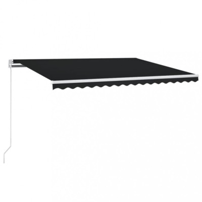 Copertina retractabila manual, antracit, 450x350 cm foto