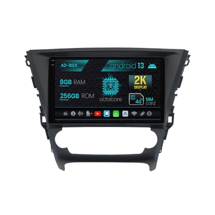Navigatie Toyota Avensis (2015-2018), Android 13, X-Octacore 8GB RAM + 256GB ROM, 10.36 Inch - AD-BGX10008+AD-BGRKIT063