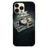 Husa compatibila cu Apple iPhone 15 Pro Max model Time is money, Silicon, TPU, Viceversa, Transparent, Carcasa