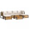 Set canapele gradina cu perne, 7 piese, lemn masiv acacia