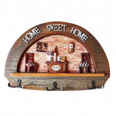 Cuier home sweet home, 3 agatatori, 36 cm, H40A7X