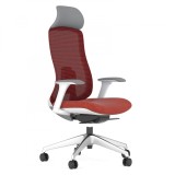 SCAUN ERGONOMIC LIDO-H, DULL-RED, CU BAZA ALUMINIU