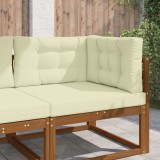 vidaXL Perna pentru canapea de exterior 3 pcs Crem Poliester 900882