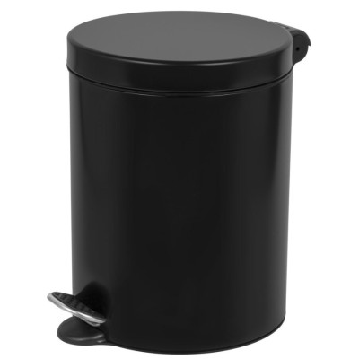 Cos de gunoi cu pedala si capac soft-close, capacitate 5 litri, negru, PowerX foto