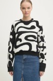 Volcom pulover femei, culoarea alb, călduros, B0732411