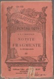 Ion Luca Caragiale - Notite si Fragmente literare