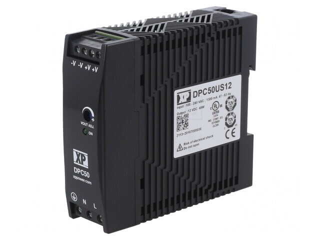 Alimentator Pulsatoriu pentru Șină DIN 50W 12V 4A