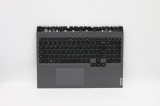 Carcasa superioara cu tastatura palmrest Laptop, Lenovo, Legion 5 Pro-16ACH6H Type 82JQ, 5CB1C14884, AM1ZV000, iluminata, 4 pini, Slate Grey, layout U