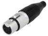 Conector XLR Mama 5 Pini Amphenol 133V Montare Cablu IP40 Drept