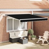 vidaXL Cortina Retractabilă Negru 350 x 250 cm Poliester și metal 3330324
