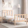 Cadru de pat cu tablie single, lemn masiv GartenMobel Dekor, vidaXL