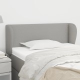 Gossi tablie de pat cu aripioare gri deschis 83x23x78/88 cm textil