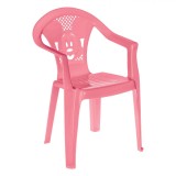 Scaun Copii Plastic, Model Mickey, Culoare Roz, Dimensiuni 37x34x54cm, Oem