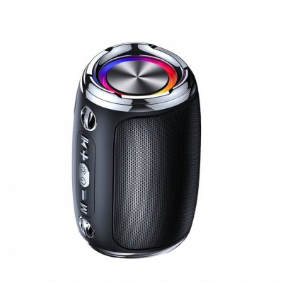 Boxa portabila Bluetooth S66 Extra Bass, Fast-Pair, Autonomie 12 ore, Cititor Card SD, USB Type-C, Negru/Argintiu foto