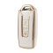 Husa Cheie VW Touareg 2020-2023, Smartkey, 3 Butoane, Tpu, Alb cu contur auriu AutoProtect KeyCars