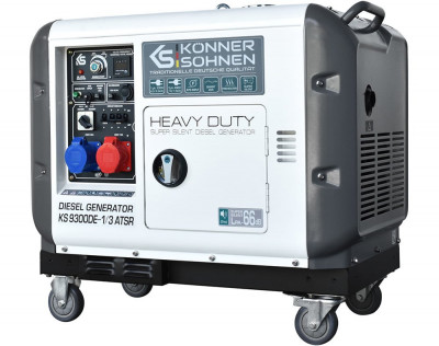 Generator de curent 7.5 kW diesel - Heavy Duty - insonorizat - Konner &amp;amp; Sohnen - KS-9300DE-1/3-ATSR-Super-Silent foto