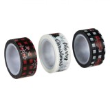Bandă Adezivă, Model Crăciun, Multicolor, Lungime 5m, Lățime 1.5cm, Set 3 Bucăți, Oem