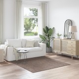 vidaXL Covor shaggy cu păr &icirc;nalt maro 160x160 cm PP