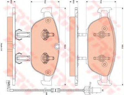 Set placute frana,frana disc AUDI A8 (4H) (2009 - 2016) TRW GDB1883 foto