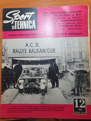 sport si tehnica decembrie 1972-parasutism,karting,planoarele,televiziunea foto