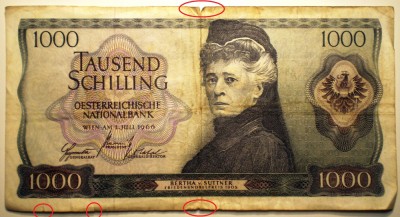 218 AUSTRIA 1000 SCHILLING 1966 SR. 621 foto