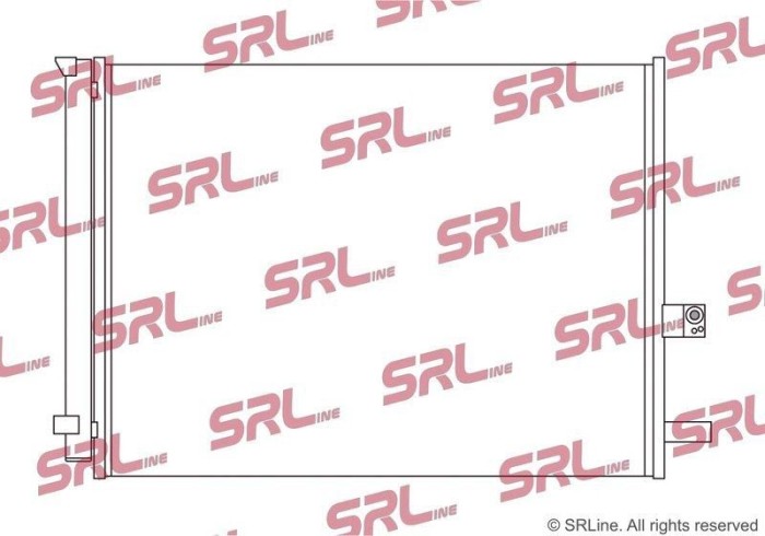 Condensator climatizare AC Bmw X5, X6, X7, motor: 3.0 d, 4.4 V8 T, Condensator cu uscator integrat, 660 x479x12, SRLine, miez si rezervor din