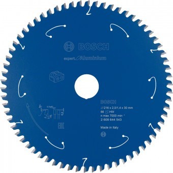 Bosch Disc Expert for Aluminium 216x30 mm, 66T, special pentru circulare cu acumulator - 3165140957731 foto