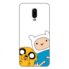 Husa compatibila cu OnePlus 6T Silicon Gel Tpu Model Finn and Jake Tongues