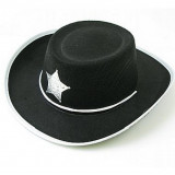 Palarie cowboy cu stea marimea S, negru, Godan