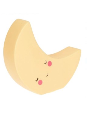 Lampa de Veghe Lamba baby, Led, model Luna , lumina Caldă, Portabilă, 13.5x4.3x13.5 cm, 3 x Baterie LR44 Incluse, Plastic, Crem foto