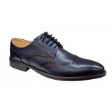 Pantofi barbati din piele naturala bleumarin 993BLM