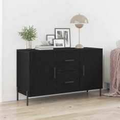 vidaXL Bufet cu sertar Stejar negru 100 x 36 x 60 cm Lemn compozit