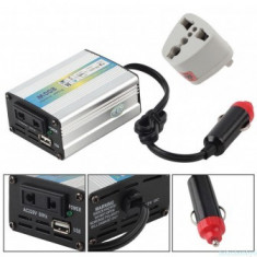 Invertor auto 200W DC 12V la AC 220V USB foto