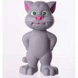 Jucarie vorbitoare, lumini led si atingeri senzoriale,Talking Tom Gri, 30 cm