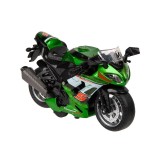 Motocicleta Super sport, cu lumina si sunet, 1:14, Verde, ATU-083160, Oem