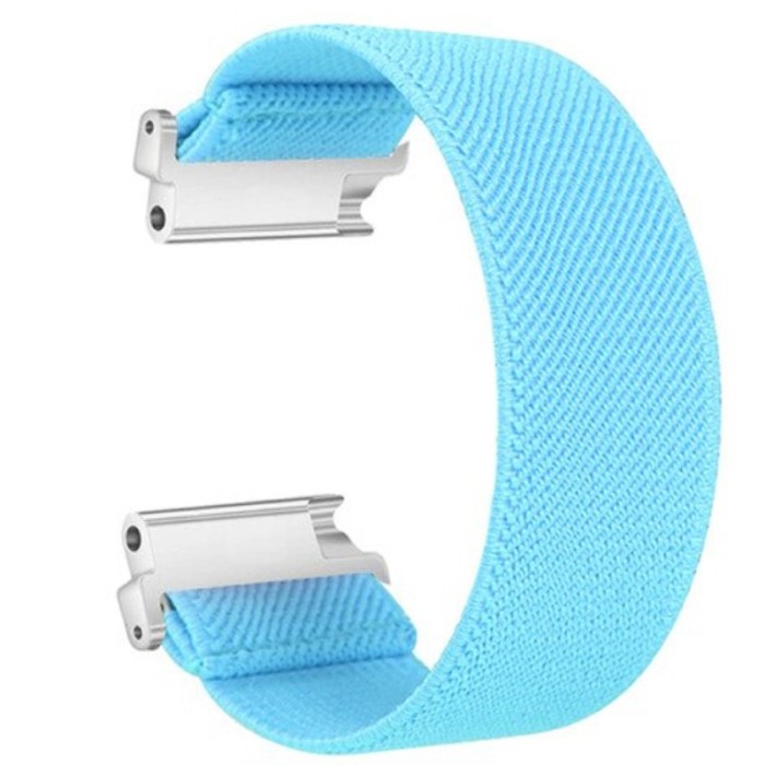 Curea textila elastica, compatibila Amazfit Active, telescoape Quick Release, Uranian Blue