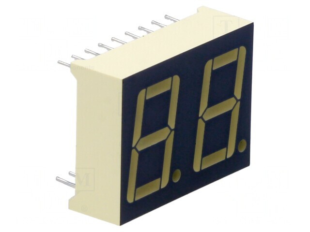 Afișaj LED 7 Segmente 14,22mm 2 Cifre Roșu