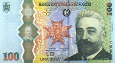 Bancnota Romania 100 Lei 2019 - UNC( polimer , comemorativa - Ion I.C.Bratianu ) foto