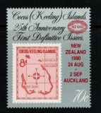 Cocos (Keeling) Islands 1990 - Expo New Zealand, timbru pe timbru, neuzat