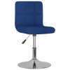 Scaun de bucatarie pivotant, albastru, material textil