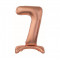 Balon folie stativ sub forma de cifra, roz auriu 74 cm-Tip Cifra 7
