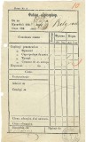 Principatele Unite 1862 - formular de control Factura Scrisorilor cu stampile Iasi - Moldova (M1) și Bolgrad - Moldova (M2)