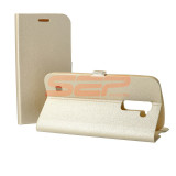 Husa Flip Stand Magnet Gold LG X Screen, Protectie Premium