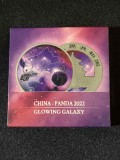 China &ndash; 10 Yuan &ndash; Panda 2022 &ndash; Monedă de culoare argintie Galaxie luminoasă