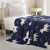 Cumpara ieftin Pilota Top Eponj Home 143EPJ5958, 100% bumbac, 160x323 cm, Unicorni, Bleumarin