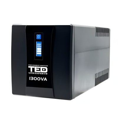 UPS TED Line Interactive 1300VA/750W, display LCD, 4x Schuko NewTechnology Media foto
