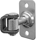 Balama reglabila cu placa de fixare pentru porti batante, 75x37 mm, filet M12, reglabila 42-60 mm, otel