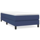 Cumpara ieftin Cadru de pat cu arcuri tesatura albastra 80x200 cm