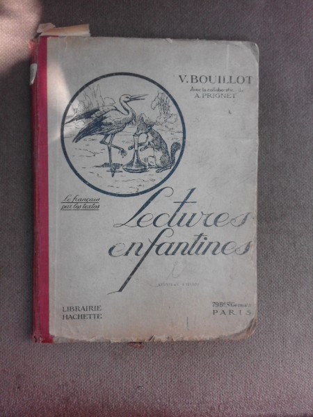 Lectures enfantines - V. Bouillot (carte in limba franceza)
